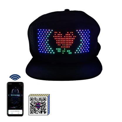 TGT Unique App Controlled LED Hat | Lightup Display Message LED Cap