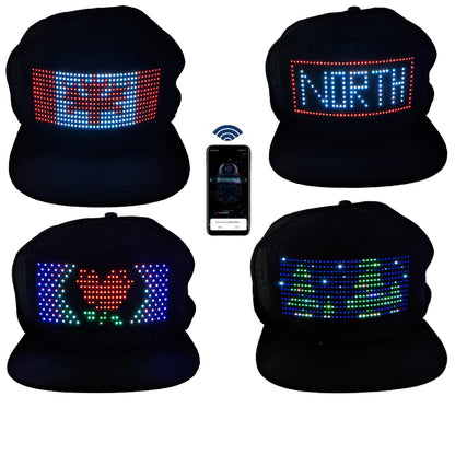 TGT Unique App Controlled LED Hat | Lightup Display Message LED Cap