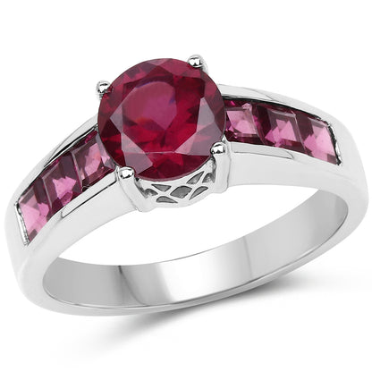 2.58 Carat Genuine Garnet .925 Sterling Silver Ring