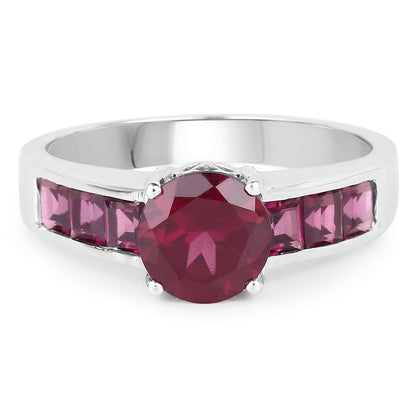 2.58 Carat Genuine Garnet .925 Sterling Silver Ring