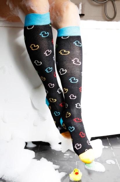 PARDIRALLI black cotton knee highs