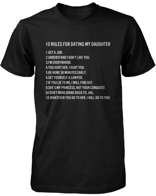 Men's Funny Graphic Statement Black T-shirt - 10