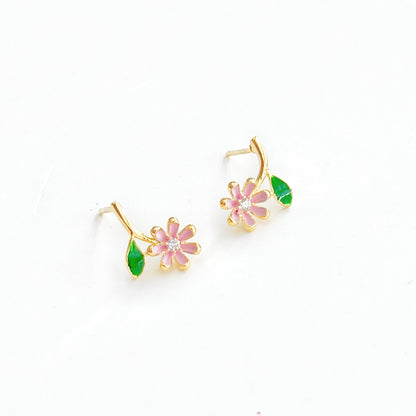 Pink Little Wildflower Earrings