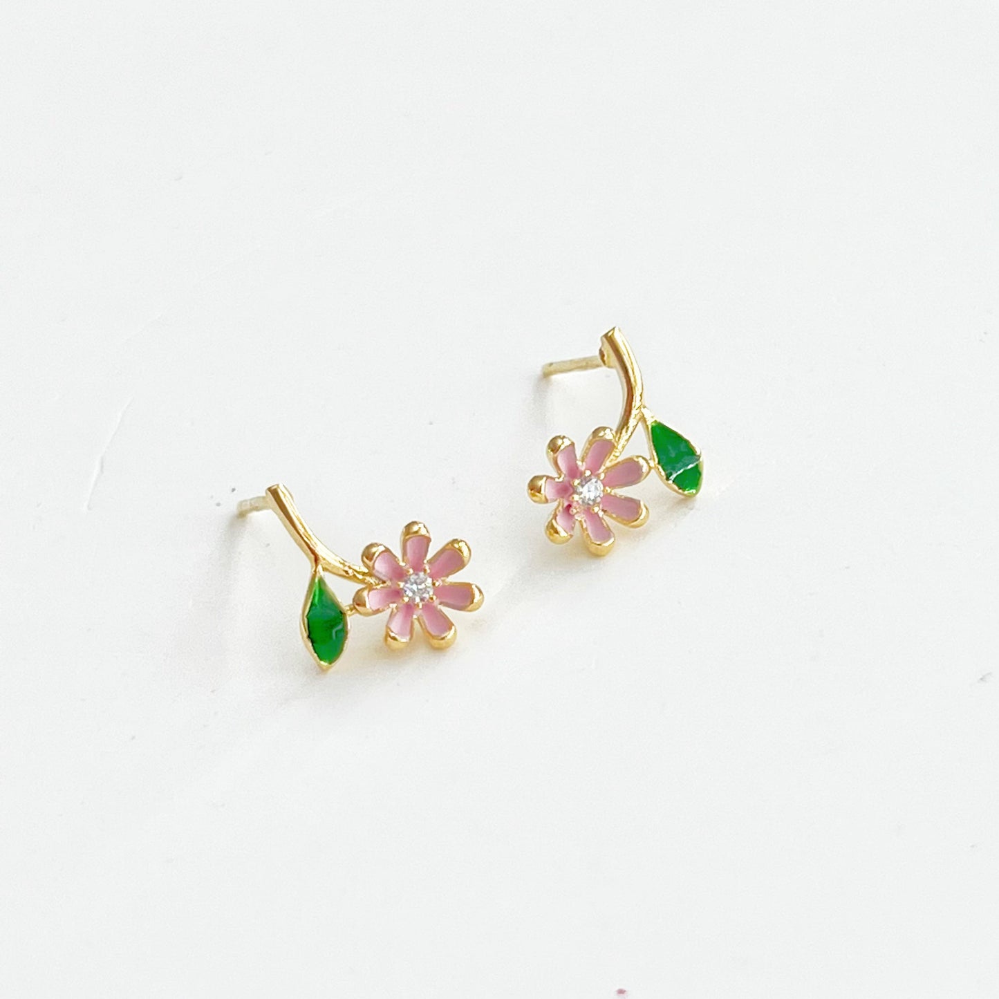 Pink Little Wildflower Earrings