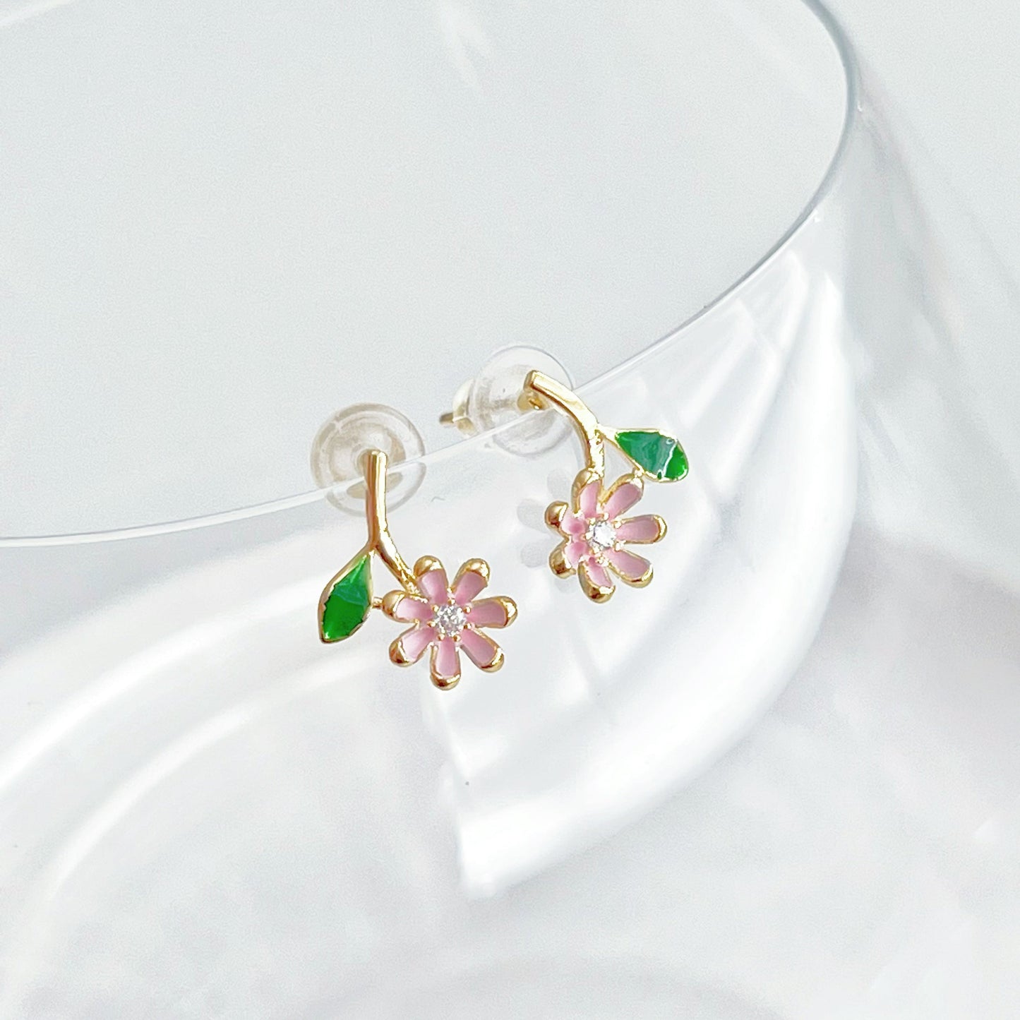 Pink Little Wildflower Earrings