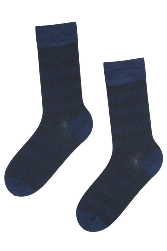 PIOPPI dark blue striped suit socks