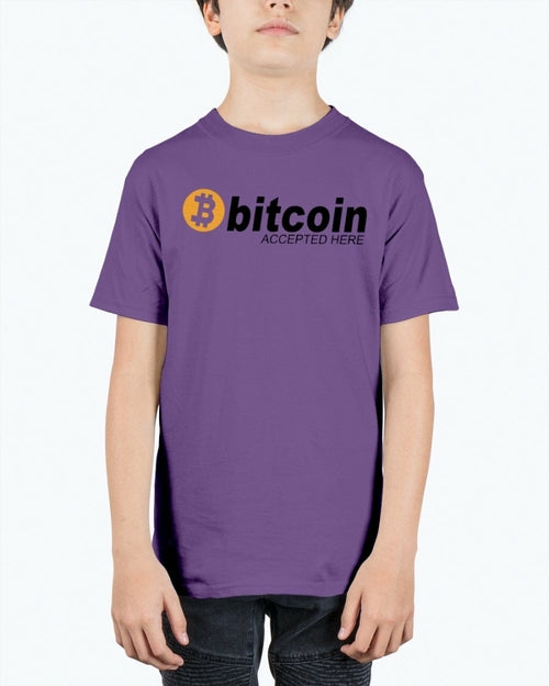 Bitcoin accepted Here - Hobbies- Youth Tee Unisex