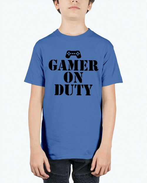 Gamer on duty- Video Games- Youth Tee Unisex
