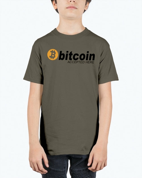 Bitcoin accepted Here - Hobbies- Youth Tee Unisex