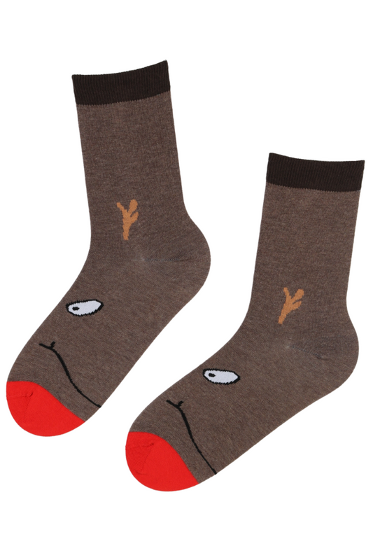RUDOLF cotton socks with a reindeer