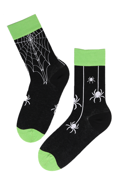 SPIDER Halloween socks with spiderwebs