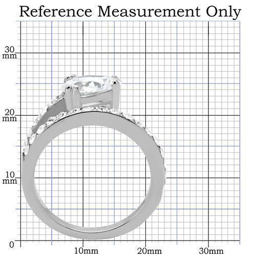 TK166 - High polished (no plating) Stainless Steel Ring with AAA Grade