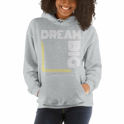 Womens Hoodie - Pullover Hooded Sweatshirt - Graphic/Dream Big