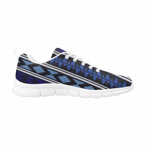 Uniquely You Womens Sneakers, Blue Aztec Print Running Shoes