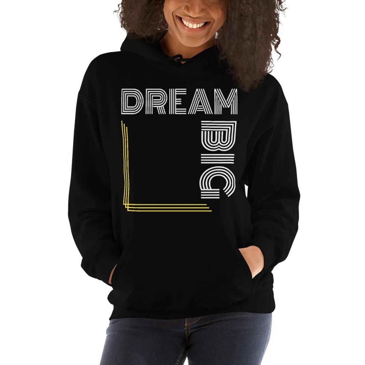 Womens Hoodie - Pullover Hooded Sweatshirt - Graphic/Dream Big