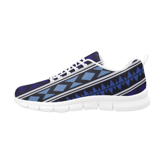 Uniquely You Womens Sneakers, Blue Aztec Print Running Shoes