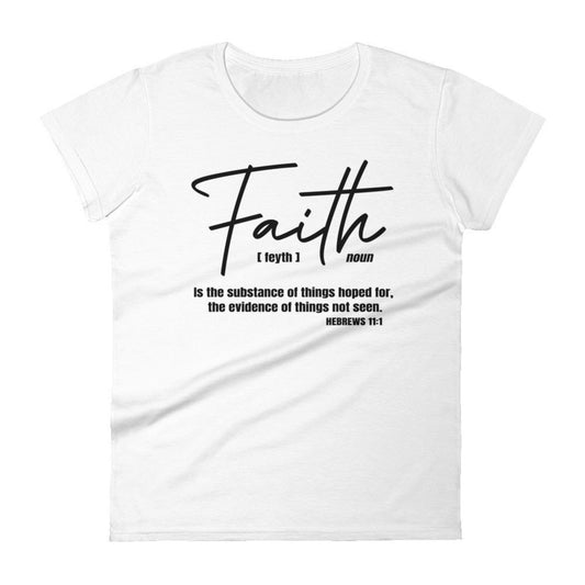 Womens T-Shirts, Faith Is The Substance Of Things Hoped For, Black