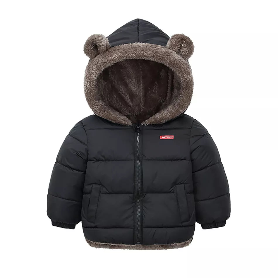 Kids Cotton Clothing Thickened Down Girls Jacket Baby Children Winter Warm Coat Zipper Hooded Costume Boys Outwear