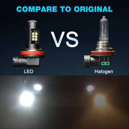 2Pcs H8 H11 Led HB4 9006 HB3 9005 Fog Lights Bulb 3030SMD 1200LM 6000K White Car Driving Running Lamp Auto Leds Light 12V 24V